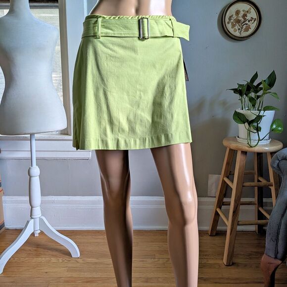 NWT Vintage 1990s David Paul Mini Skort Green Skirt Tennis Golf Size 6 - Picture 2 of 9